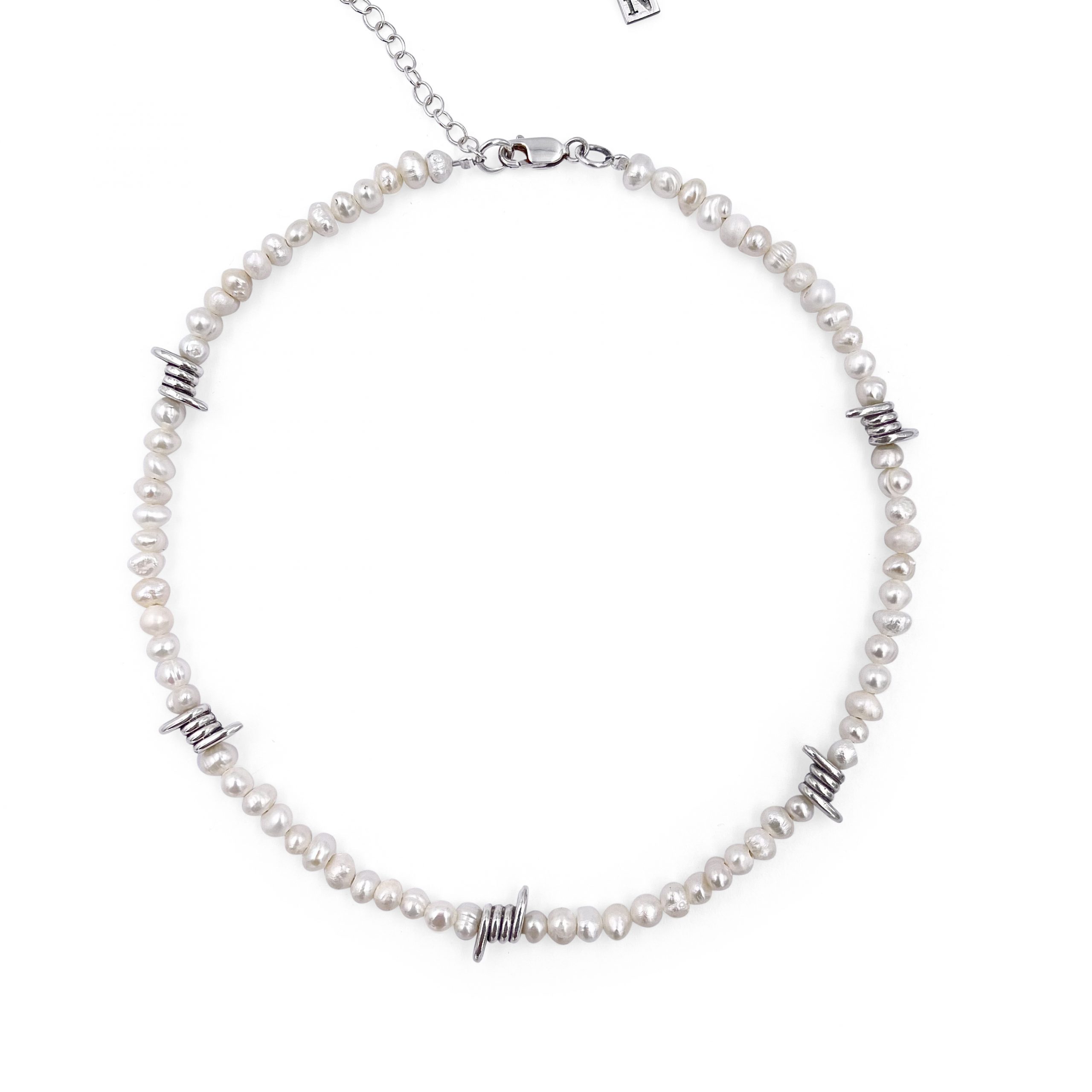 Set of 2 Pearl Pendant Gold-Toned Necklace & Bracelet
